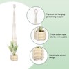 Unique Bargains Handmade Cotton Rope Hanging Basket Holder 33 Inch White 2-Pack - 2 of 4