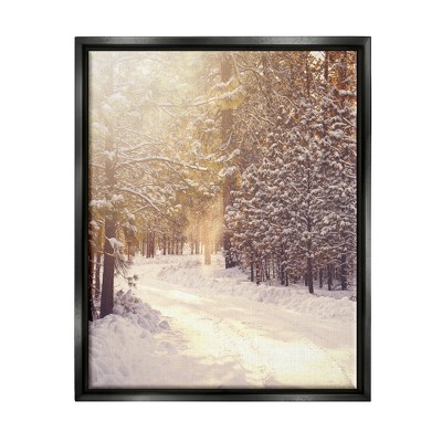 Stupell Industries Snowy Winter PathFloater Canvas Wall Art