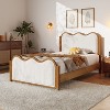 Christopher Knight Home Nysa Modern Bed Frame with Boucle Upholstered  Wavy Headboard - 2 of 4