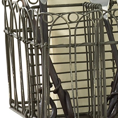 Park Designs Vintage Wire Flatware Napkin Caddy