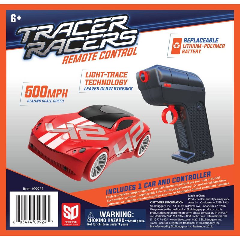 SKULLDUGGERYTracer Racer RC Car and Controller - Red, 1 of 6