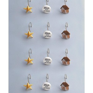 The Lakeside Collection Barn Home Bath Collection - Set of 12 Shower Hooks 12 Pieces - 1 of 3