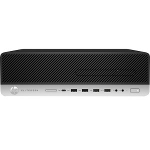 Refurbished: HP Elitedesk 800 G3 Desktop Intel Core i5 3.20 Hz 8GB 256GB SSD Linux - Manufacturer Refurbished - 1 of 4