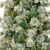 7.5' Prelit Flocked Slim Hinged Bottle Brush Artificial Christmas Tree Clear Lights - National Tree Company - 3 of 4