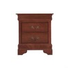 Vynxaria Traditional Cherry Nightstand, 24"H×22"W×16"D, Durable Materials, Expert Craftsmanship, Elegant Design - 2 of 4