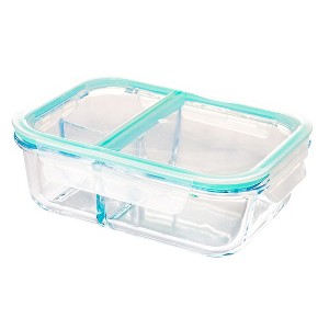 Lexi Home 3-Compartment 35 oz. Glass Meal Prep Container - 1 of 4
