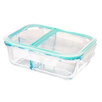 Lexi Home 3-Compartment 35 oz. Glass Meal Prep Container