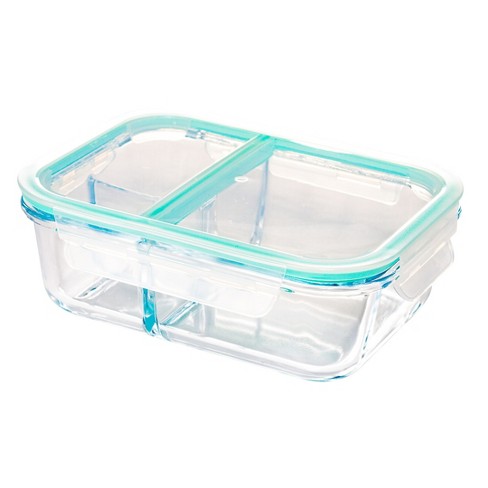 Lexi Home 3-compartment 35 Oz. Glass Meal Prep Container : Target