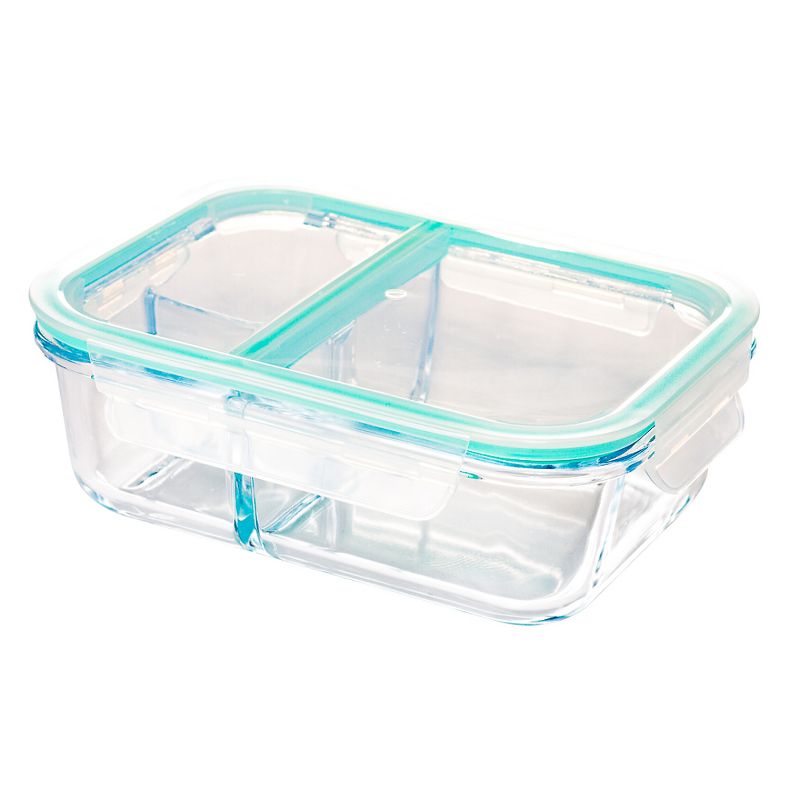 Lexi Home 3-Compartment 35 oz. Glass Meal Prep Container, 1 of 6