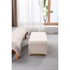 NicBex Bench Shoe Bench Boucle Fabric Loveseat Ottoman Footstool for Bedroom and Entryway - 2 of 4