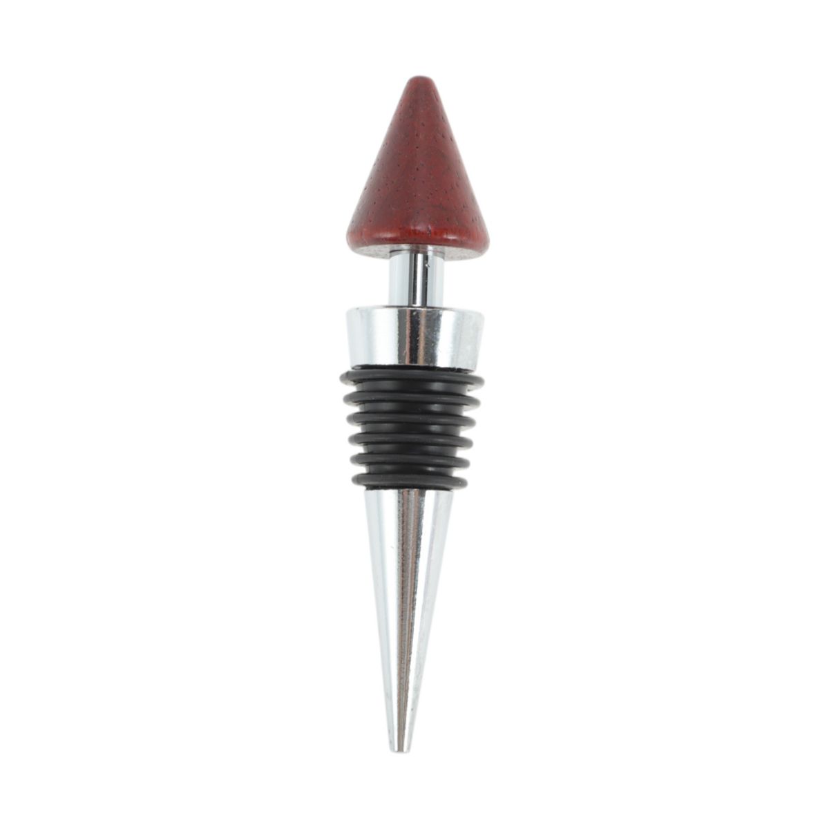 Unique Bargains Wine Stopper Aluminum Alloy TPR Wood 3.94"x0.79"x0.79" 1 Pc