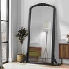 Lirago Arch Solid Wood Mirror Ornate Mirror Wall Mirror Retro Mirror with Carved Frame 69*30 Black - 4 of 4