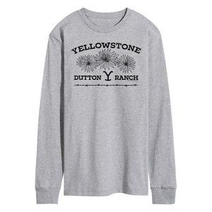 Men's - Yellowstone - Yellowstone Wildflowers Long Sleeve Graphic T-Shirt - 1 of 4