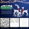 VINGLI 3-Piece Lighted Christmas Reindeer Family Set Outdoor Decorations, Weather Proof Deer Family Set of  Pre-lit 270 LED Lights,White - 4 of 4