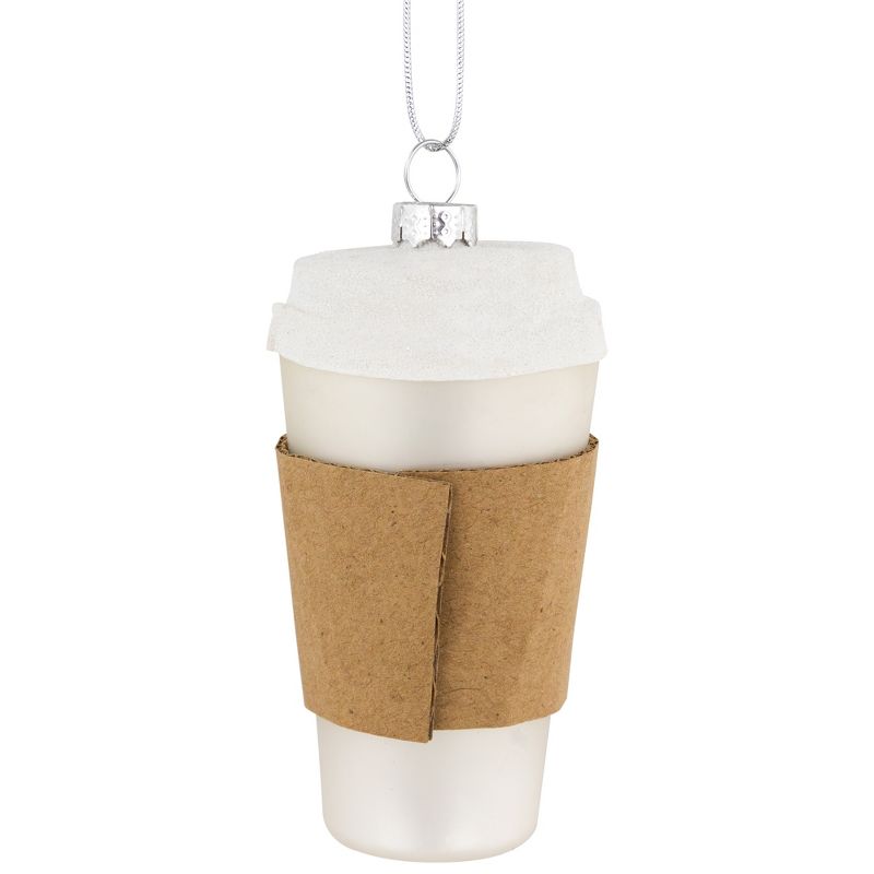 Northlight 4" X-Large Coffee To Go Glass Christmas Ornament, 5 of 7