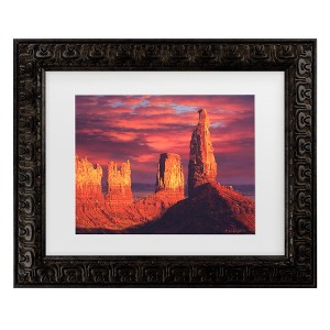 Trademark Fine Art - R W Hedge Fiery Castles Matted Framed Art - 1 of 4