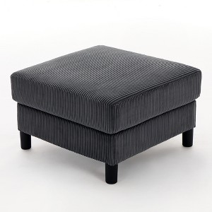 Beautyolove 27.5" Corduroy Upholstered Ottoman with Hidden Storage(Set of 2) - 1 of 4