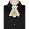 Elerevyo Women's Ribbon Rhinestone and Pearl Accessories Bow Tie - 4 of 4