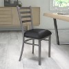 Emma and Oliver 2 Pack Clear Coated Ladder Back Metal Restaurant Chair - 2 of 4