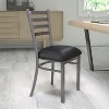 Emma and Oliver 2 Pack Clear Coated Ladder Back Metal Restaurant Chair - image 2 of 4