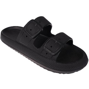 FOAMWALK Women's Flat Slip-On Textured EVA Footbed Slide Sandals - Comfy Slides for Women - 1 of 4