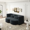 KWPZQEB Convertible Folding Sofa Bed, Corduroy Fabric Foam-Filled Couch with 2 Pillows, Modern Folding Loveseat Sofa for Living Room, Bedroom - 2 of 4