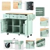 NicBex 3 Drawer Rolling Kitchen Island Cart with 3 Cabinets and Drop Leaf,Kitchen Island on Wheels with 2 Racks,Modern Island Table for Kitchen - 4 of 4