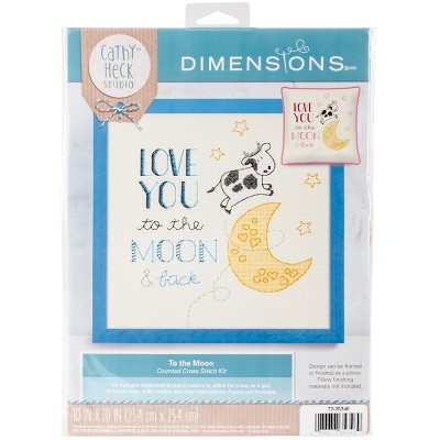Dimensions Counted Cross Stitch Kit 10"X10"-To The Moon (14 Count)