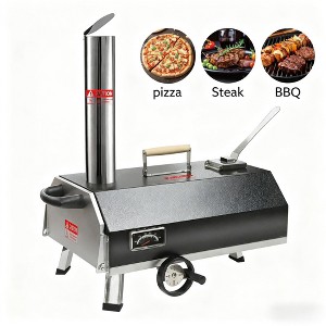 CuisinSmart Pizza Oven Portable 12" Outdoor Wood Fired Pizza Oven with Built-in Thermometer Stainless Steel Pizza Stove for Outside Camping Picnics - 1 of 4
