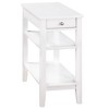 HomeStock Chairside End Table with Smooth Drawer, USB Ports, Plug Outlet and Shelving, Contemporary Living Room Side Table with Storage - 2 of 4