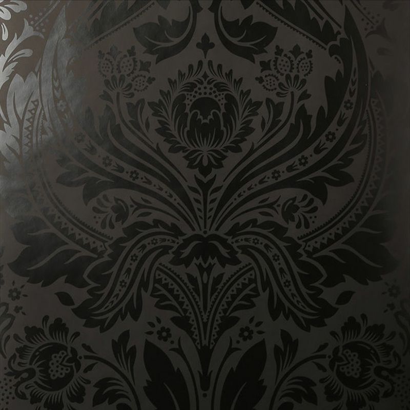 Desire Black Damask Paste the Wall Wallpaper, 1 of 5