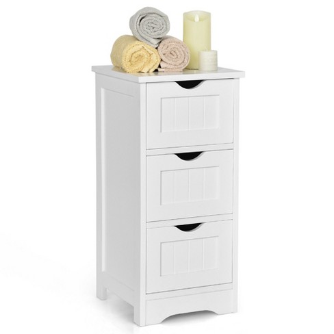 Costway Floor Cabinet Multifunction Bathroom Storage Organizer Rack W/2  Drawers : Target