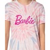 Barbie Womens' Title Logo Tie-Dye Nightgown Sleep Pajama Shirt For Adults Multicolored - 2 of 4
