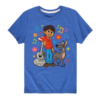 Boys' Coco Miguel Y Dante Short Sleeve Graphic T-Shirt - Royal Blue - X-Large