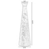 Brushed Paint Unique Straight Design Metal Decorative Floor Vase Flower Holder for Entryway, Living Room - 4 of 4