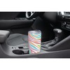 Elanze Designs 20 oz Stainless Steel On the Go Insulated Travel Tumbler With Push Top Lid, Rainbow Zebra Print White - 3 of 4