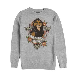Men's Lion King Scar Surrounded By Idiots Tattoo Sweatshirt - 1 of 3