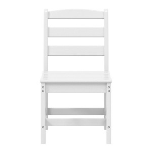 WestinTrends Ashore Outdoor HDPE Patio Classic Armless Dining Side Chair, Gray - 1 of 4
