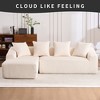 101'' Corduroy L-Shaped Modular Sectional Sofa with High-Density Sponge and 4 Pillows, No-Assembly Couch - 3 of 4