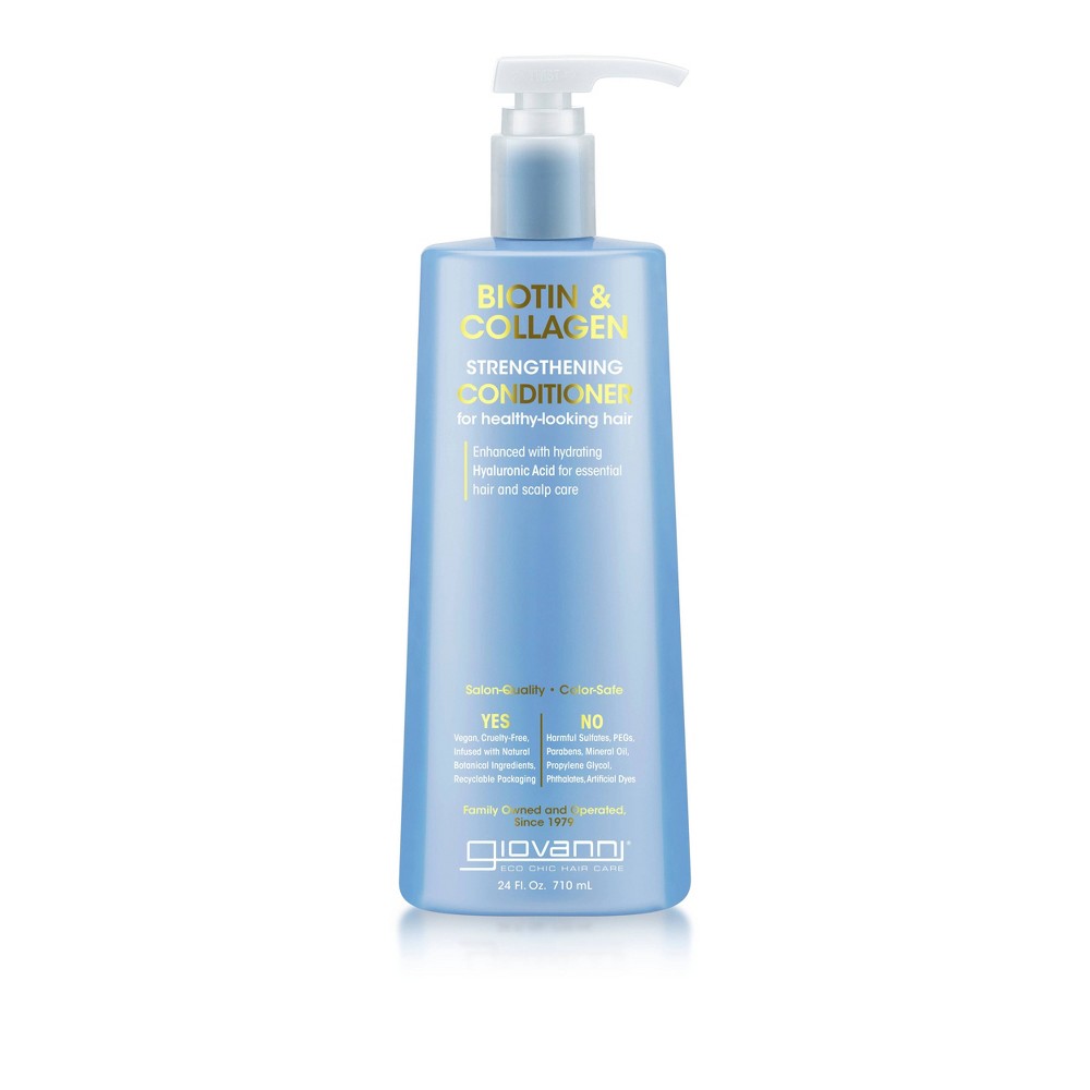 Photos - Hair Product Giovanni Biotin & Collagen Strengthening Conditioner - 24 fl oz: For All Hair Types, Cream Formula 