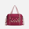 MKF Collection Francis Tote Women's handbag 3-D flowers with Keychain by Mia K - 2 of 4