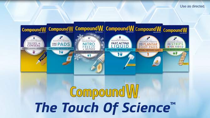 Compound W Maximum Strength Fast Acting Gel Wart Remover + ConSeal Patches - 0.25oz/12ct, 2 of 8, play video