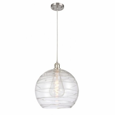 Innovations Lighting Athens Deco Swirl 1 - Light Pendant in  Brushed Satin Nickel