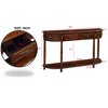 CAVINAS 52" Arc-Shaped Console Table with 2 Drawers,Retro Half-Moon Table with Open Shelf,Entryway Table for Hallway,Living Room - 3 of 4
