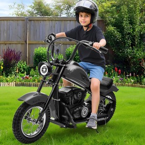 24V Kids Electric Dirt Bike - 14 MPH Off-Road Motorcycle for Ages 6-12, 250w Powerful Motor, 60 Min Ride Time, Hydraulic Suspension, Max 135 Lbs - 1 of 4