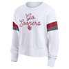 NCAA Oklahoma Sooners Women's White Terry Crew Neck Sweatshirt - 2 of 3