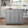 Crosley Alexandria Stainless Steel Top Kitchen Island/Cart Gray/Stainless Steel: With Adjustable Shelves, Towel Bar, MDF Frame - 3 of 4