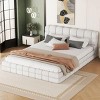 Streamdale Queen Size Upholstered Platform Bed, White - 2 of 4