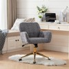 NicBex Office Chair with Artificial Alpaca Wool, Home Office Chair with Golden Metal Base, Adjustable Desk Chair Swivel Office Chair, Vanity Chair - 2 of 4