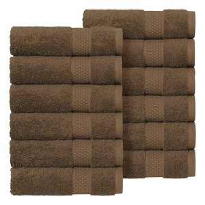 Linum Home Textiles 100% AEGEAN Long Staple Turkish Cotton STARLIGHT Terry Hand Towels (Set of 12) - 1 of 3